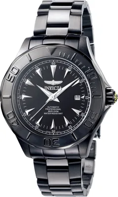 Zdjęcie produktu dla Invicta Signature 7114 Zegarek Męski - Mechanizm Automatyczny - Stal Nierdzewna z Czarną Tarcza - 47 mm