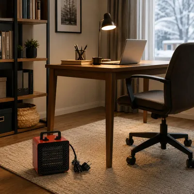 Produktbild von Peviasot Heizlüfter 3000 W Keramikheizlüfter Bauheizer, 3 Stufen, Thermostat, Überhitzungsschutz, 30 m² mit Tragegriff, KI-generiertes Bild