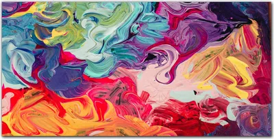 Produktbild von Coloray - Bild aus Glas - Glasbilder - 100 x 50 cm - Gehärtetes Glas Glasblock mit Bild Wohnzimmer Küche Dekoration Wanddekoration - Farbe Abstraktion