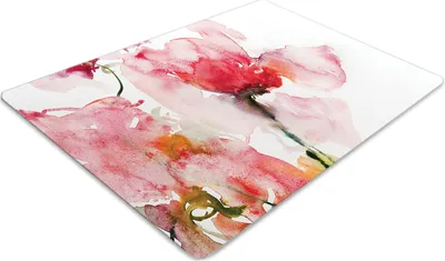Produktbild von Stuhlunterlage Bürostuhlunterlage 120 cm x 90 cm Bodenmatte Bürostuhlunterlage - Aquarellblumen