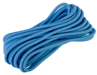Gummikordel, Gummiband, Gummischnur, Zopfgummi, blau