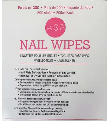 Produktbild von Nageltücher 200 Stück für Nagellack, UV-Gel & Soak-Off-Gel Entfernung