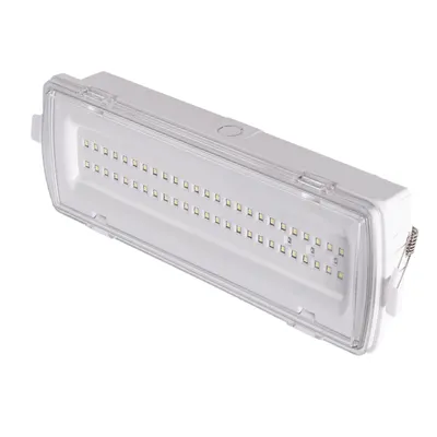 Image de Applique LED 4W, 530 lm, IP54, pour installation encastrée ou en surface, avec batterie de 3 heures, et avec fonctions d'éclairage continu et de veille, adaptée pour une utilisation intérieure et extérieure