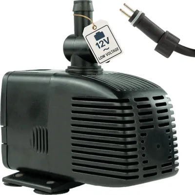 Produktbild von Ersatz-Teichpumpe ohne Trafo 1000 L/H | 17 Watt AC stromsparend | Vorfilterkammer | 170 cm Förderhöhe | 5m Kabel | Brunnenpumpe | Gartenteichpumpe