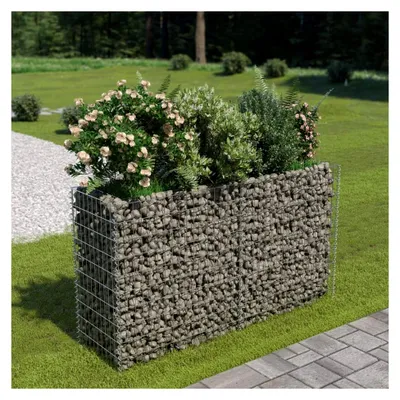 Produktbild von Anzuchttisch für den Hausgarten, Kräuteranbau, Gartenbeet aus Stahl, 180 x 50 x 100 cm