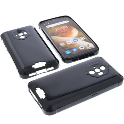 Produktbild von foto-kontor Hülle kompatibel mit Blackview BV6600 / BV6600E Tasche Gummi TPU Schutz Handytasche schwarz