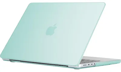 Produktbild von Mobigear Glänzende Schutzhülle für MacBook Pro 16 Zoll (2021-2026), Hartschale, Laptop-Hülle, MacBook-Case - Grün - Modell A2485 / A2780 / A2991 / A3186 / A3428 / A3429