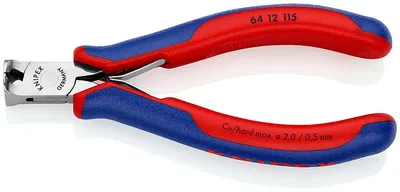 Obrázok produktu pre Knipex 64 12 115, Kombinačky, Oceľ, Modrá, Červená, 115 mm, 91 g