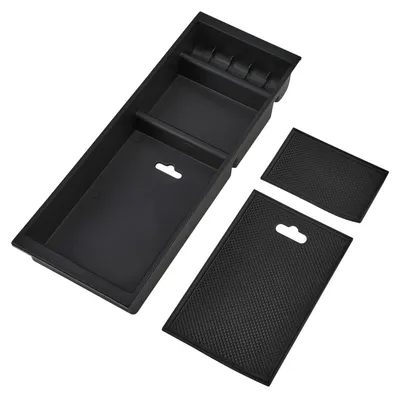 Image de Boîte de rangement pour console de voiture avec tapis antidérapant pour l'organisation