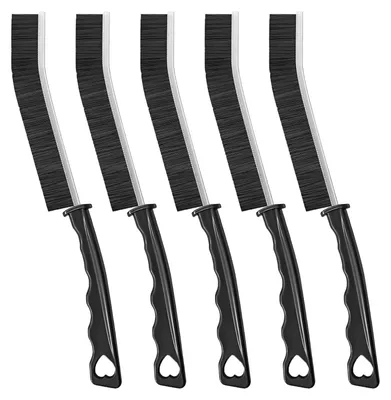 Fugenreinigungsbürste mit harten Borsten, 5 Stück, schwarz, 23 cm