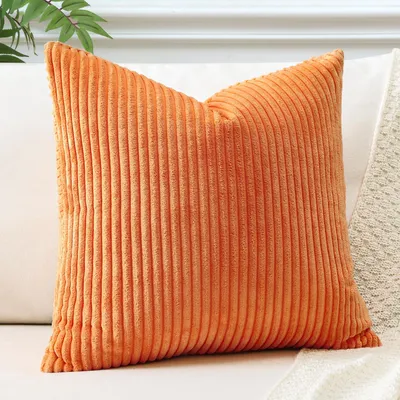 Kordbezug 50x50 cm, Orange gebrannt, dekoratives Zierkissen