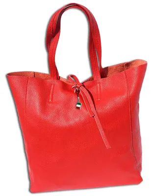 Produktbild von Florence Damen Shopper echtes Leder Henkeltasche rot 30x35x15 cm OTF112R