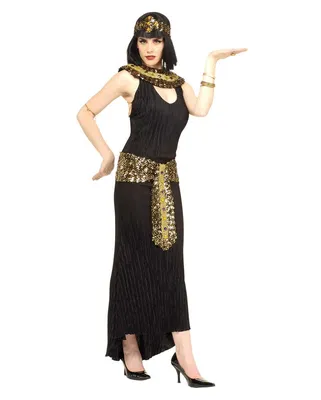 Produktbild von 4-tlg. Cleopatra Kostümkleid als Ägyptische Karnevals Verkleidung Größe: XS