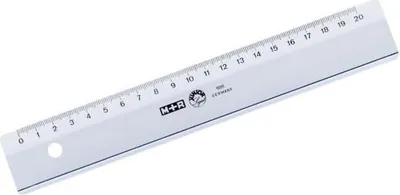 Produktbild von M + R Lineal 20,0 cm, rauchgrau