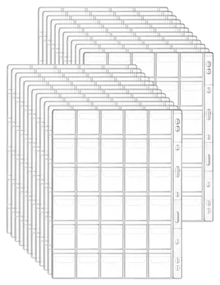 Produktbild von Münzalbum Münzsammelalbum Münzhülle - 12 Blätter - 30 Taschen pro Blatt - 35 x 35 mm