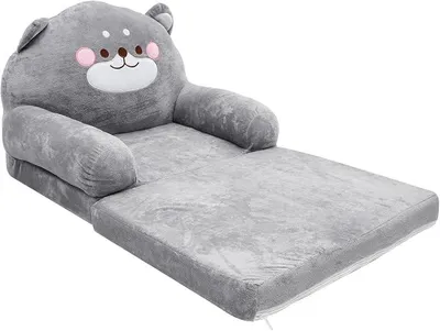 Imagen del producto de Sillón plegable infantil con forma de elefante, ideal como asiento de peluche para bebés y niños