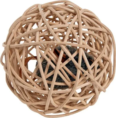 Produktbild von Karlie Mouseball - Katzenspielzeug - Weide - Natur - Durchm.10 cm