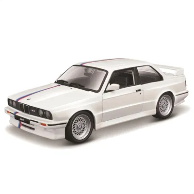 Produktbild von Bburago 18-21100 - Modellauto - BMW 3 Series M3 1988 (weiß, Maßstab 1:24)