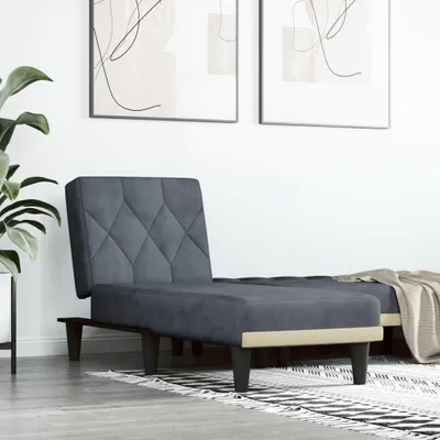 Obrázok produktu pre vidaXL Chaiselongue Dunkelgrau Samt
