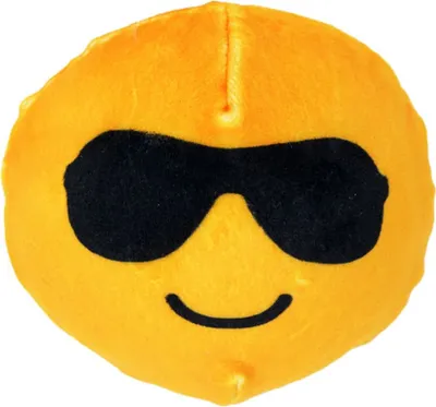 Produktbild von Plüsch-Ball mit coolem Emoji mit Sonnenbrille - ca. 9 cm