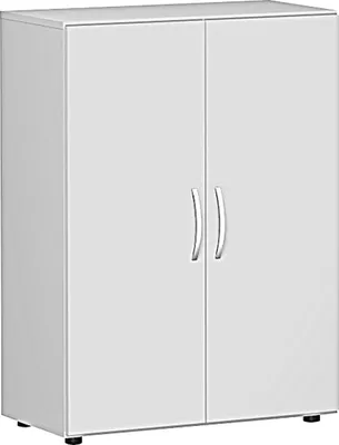 Produktbild von Geramöbel Flügeltürenschrank mit Standfüßen, inkl. Türdämpfer, nicht abschließbar, 800x420x1104, Lichtgrau/Lichtgrau, S-383102-LL