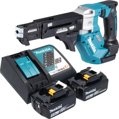 Produktbild von Makita DFR 552 RT Akku Magazinschrauber 18 V 25 - 55 mm Brushless + 2x Akku 5,0 Ah + Ladegerät
