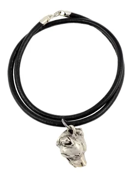 Produktbild von Staffordshire Bull Terrier, Staffordshire Bullterrier - Halskette mit Hund, versilberter Anhänger für Hundefans, einzigartiger Schmuck der Marke Art-Dog