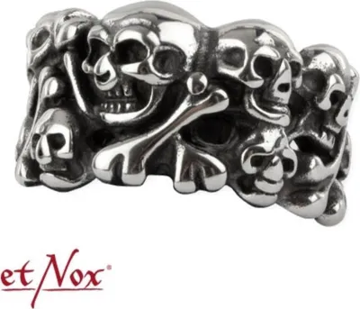 Produktbild von Totenkopf Ring Edelstahl etNox „Skulls“ 53 (16.8 mm Ø)
