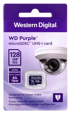 Obrázek produktu pro Western Digital WD Purple SC QD101, 128 GB, MicroSDXC, Třída 10, Class 1 (U1), Purpurová