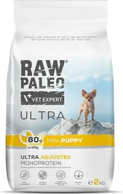 Produktbild von VetExpert Rohkost Paleo Ultra Indyk Mini Welpe 2kg