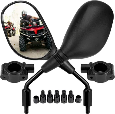 Produktbild von Lenkerendenspiegel Motorrad, Universal Motorradspiegel für Lenker,360°drehbarer Lenkerspiegel Motorrad, 7/8" 22mm Seitenspiegel Kompatibel mit Roller