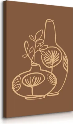 Produktbild von Muralo Leinwandbild Canvas BOHO ABSTRAKTION Geschirr Wandbild für Esszimmer Br. 70cm x Hö. 100cm