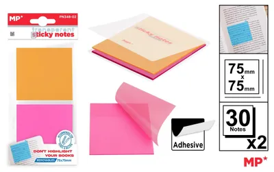 Produktbild von Transparente Haftnotizen, 75x75 mm, 60 Stück