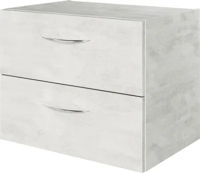 Produktbild von pelipal Unterschrank Xpressline 4035 2 Auszüge BxHxT 60 x 48,2 x 43,5 cm Grau mit Griff