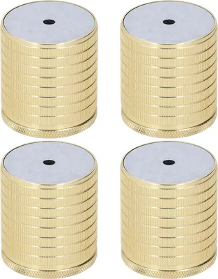 Produktbild von 4 Stück Möbelfüße, 43šC75 mm verstellbar, hochbelastbar, aus robuster Aluminiumlegierung, auch als Bettfüße geeignet, Gold