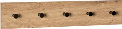 Produktbild von Garderobenleiste 4 Stück eiche schwarz aus MDF Metall, 37441