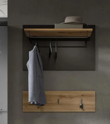 Produktbild von Canu Grau Artisan Eiche mit Kleiderstange & Haken