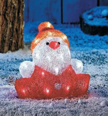 Obrázek produktu pro MagicHome Vánoční dekorace, Santa Claus, 30 LED, časovač, akryl, 3xAA, IP44, venkovní, 24x21x24 cm