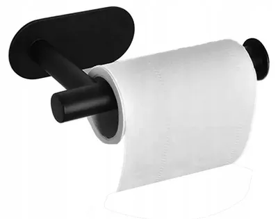 Produktbild von LitigoMeble Toilettenpapierhalter Wandmontage Gebürstet Schwarz