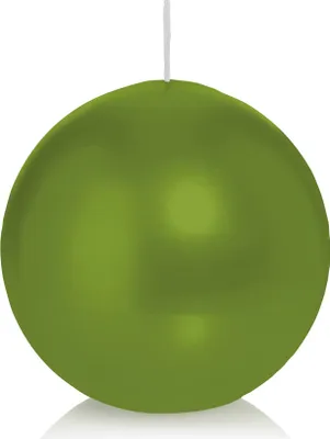 Produktbild von Wiedemann Kerzen Kugelkerzen Olive Ø 60 mm, 16 Stück, rußarm, tropffrei, hochwertiger Docht