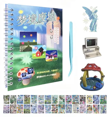 Productafbeelding van Scrapbook Sticker-Buch - 30 Blätter - Für Junk Journaling