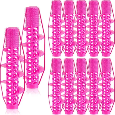 Produktbild von 12,Stück,Spiral,Curling,Lockenwickler,Salon,Friseur,Lockenwickler,Keine,Hitze,Haar,Lockenwickler,Klemmrolle,DIY,Spiral,Curling,Styling,Tool,für,den,Salon,Salon,Versorgung