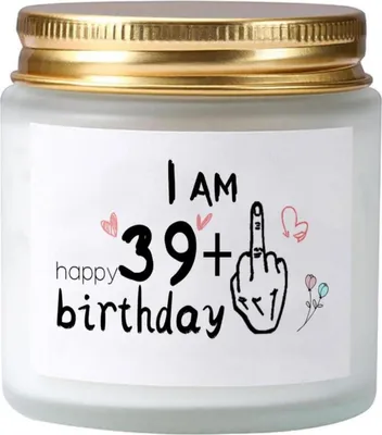 Image de Bougie parfumée Lavande dans un verre, Cadeau d'anniversaire 40ème pour les femmes, cire de soja, 100g