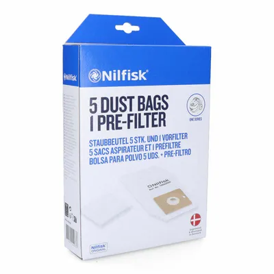 Zdjęcie produktu dla Nilfisk 78602600, Worek na kurz, Cylinder próżniowy, Szary, Biały, Nilfisk, Coupe, 5 szt.