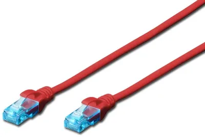 Produktbild von Digitus CAT 5e U/UTP Patchkabel, 0,5 m, Cat5e, U/UTP (UTP), RJ-45, RJ-45, Rot