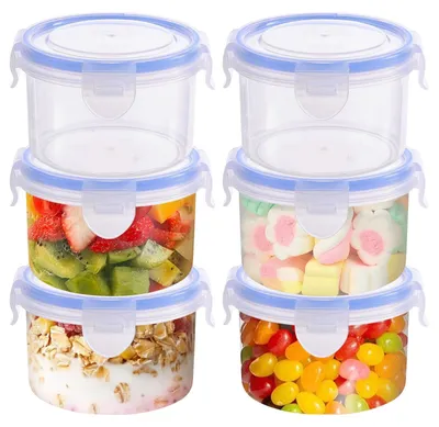 Zdjęcie produktu dla Omgoods - 6 hermetycznych pojemników do przechowywania żywności, pojemność 300 ml