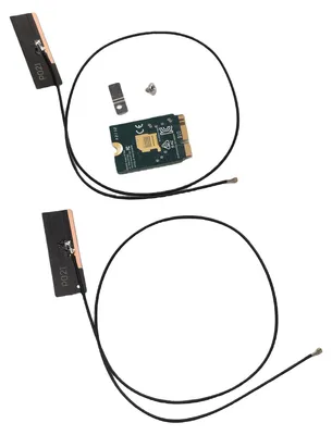 Image de Carte sans fil WiFi 6E M.2 NGFF triple bande 2,4 GHz / 5 GHz / 6 GHz, 4 200 Mbps, pour ordinateur portable, avec deux antennes 8 dBi