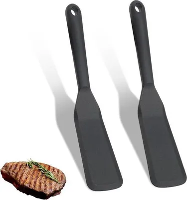 Obrázok produktu pre Sada silikónových špachtlí, čierna, 2 ks, na palacinky