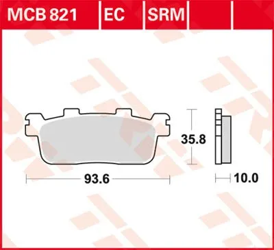 Obrázek produktu pro TRW Bremsbelag Trw Sinter Mcb821Srm