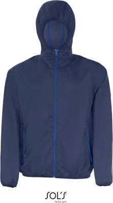 Immagine prodotto di SOLs 01169 | Giacca a vento unisex da spiaggia - Colore: Navy/Blu reale - Taglia: XXL